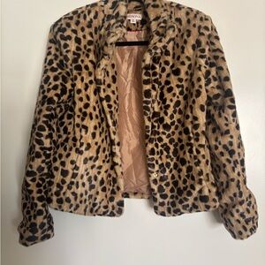 Merona Tan and Black Teddy Jacket